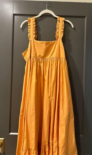 Free People Isabella Maxi Orange Dress thumbnail 4