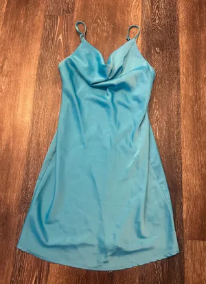 Blue Silk Urban Outfitters Dress thumbnail 1