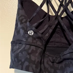 Lululemon Athletica Black Patterned Sports Bra thumbnail 4