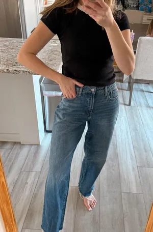 Old-navy Women's Blue and Black Jeans thumbnail 1