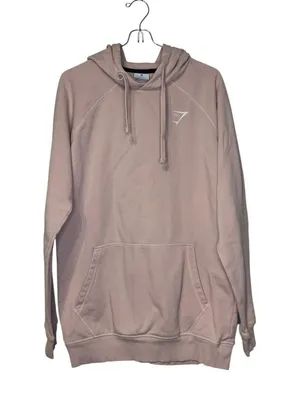 Gymshark Women's Sweatshirt Hooded Running‎ Pullover kangaroo Pocket Pink XS thumbnail 1