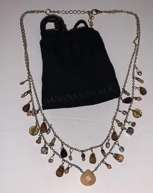 Banana Republic Antiqued Gold Tone Double Strand Necklace. thumbnail 4
