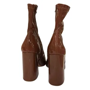 Steve Madden Glossy‎ Brown Heeled Boots thumbnail 8