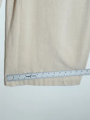 Anrabess Beige V-neck Wide Leg Jumpsuit Size Large thumbnail 8