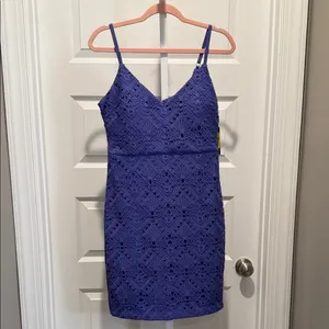 GUESS Purple Lace‎ Sheath Dress Size 6 NWT thumbnail 3