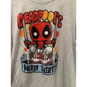 NWOT Marvel Deadpool's Nerdy Thirty 30th Anniversary Funko Pop! Graphic Tee L thumbnail 3