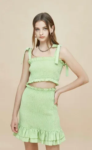 Cider Green Mini Skirt Set thumbnail 1