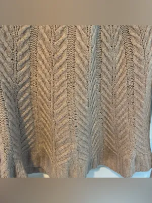 Tuckernuck Peacock Beige Cable Knit Crewneck Sweater | L thumbnail 5