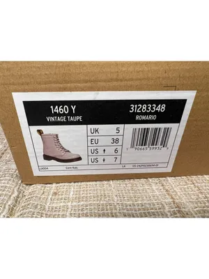 Dr. Martens 8-Eyelet Vintage Taupe 1460 Leather Boots Size Us 7 thumbnail 5
