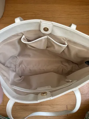 International Concepts Large white tote purse thumbnail 2