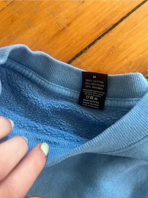 Pleasing by Harry Styles Shroom Bloom Crewneck Medium blue cotton thumbnail 6