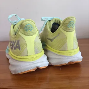 Hoka Clifton 9 Womens Running Shoes 9 Citrus Glow Yellow Blue 1127896 CGSO thumbnail 5