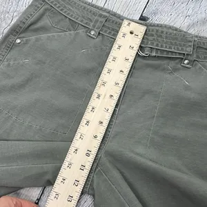 LL Bean Women’s Green Pants with Belt straight leg size 12 thumbnail 11