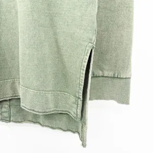 Pilcro Anthropologie Womens Olive Green Split Hem Boho Pullover Tunic Top Size M thumbnail 4