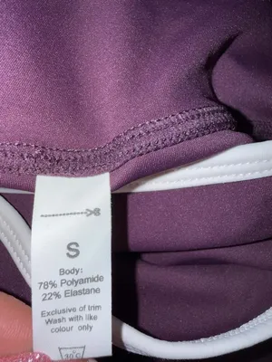 No Brand Tag Cross-Waist Flare Leggings Purple Size S thumbnail 3