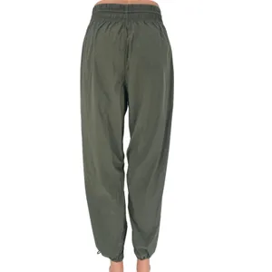 Abercrombie & Fitch YPB Gray Green Parachute Drawstring Windbreaker Pants S thumbnail 3