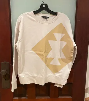 Ralph Lauren Cream Crewneck with Tan Geometric Graphic thumbnail 1