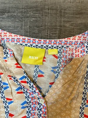 MAEVE By Anthropologie Button Down Blouse in Sunset District thumbnail 4