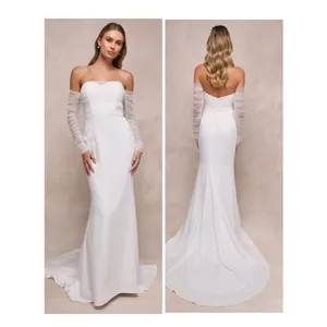 Lulus Eternal Bliss White Tulle Off-the-Shoulder Bustier Maxi Dress Size Small thumbnail 2