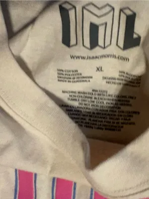 Cream ALUMNI Graphic Sleep Tee with Pink & Blue Print thumbnail 2