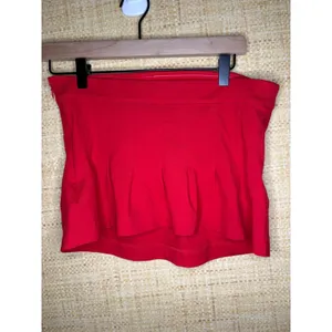 Maeve by Anthropologie Red Strapless Peplum Tube Top Side Zip Small thumbnail 3