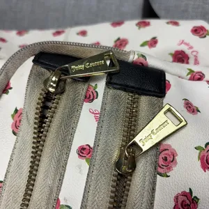 Juicy Couture Backpack White Pink Rose Floral Multi Zip Coquette Y2K Style thumbnail 2