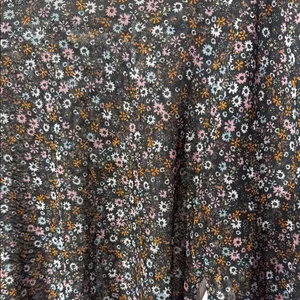 Floral Black Long Sleeve Top Size M thumbnail 3