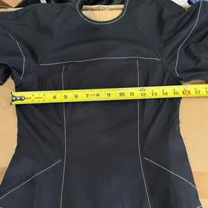 NWT‎ Madewell Puff-Sleeve Drop-Waist Midi Dress Lightweight Cotton Black NQ890 thumbnail 12