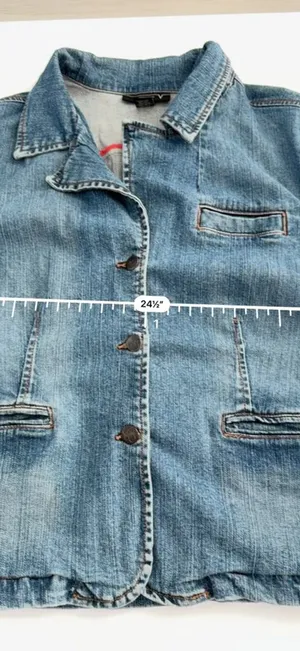 Women’s Casual Denim Jacket Blazer Size 26/28 Jean Jacket Vintage Streetstyle thumbnail 9