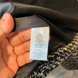 Talbots Breckenridge Tweed‎ Jacket Wool Blend Black Gold Sz 16 Career Office thumbnail 7