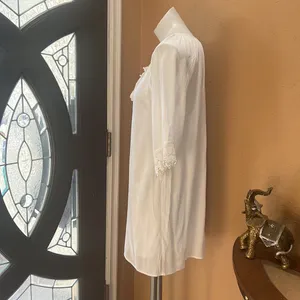Naif white long sleeve dress thumbnail 4