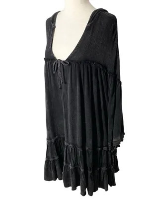 OLI & HALI Flowy Hooded Top Black Size L thumbnail 3
