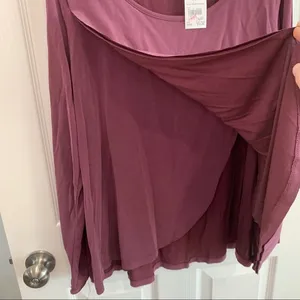 NWT Cato‎ burgundy long sleeve athleisure top 14/16 thumbnail 4