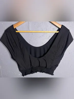Free People FP Movement Part of Me Black crop top in Size Medium. thumbnail 2