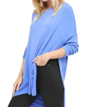 Free People We The Free Grapevine Long‎ Sleeve Tunic in the color Sky Blue XS thumbnail 1