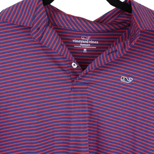 Vineyard‎ Vines Sankaty Polo Women Medium Striped Performance Preppy Indie thumbnail 4