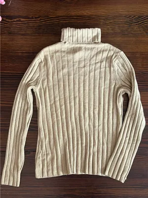 Vintage Tan Textured Turtleneck thumbnail 5