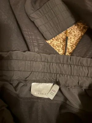 Athleta Mixed Media Patterned Jogger Tech Pants XXS Xtra Xtra Small Black Pocket thumbnail 3
