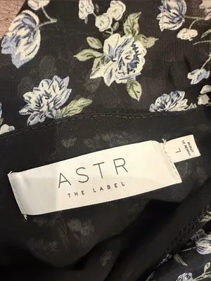 Astr Floral Cold-Shoulder High-Low Maxi Dress Large - C54-069 thumbnail 3