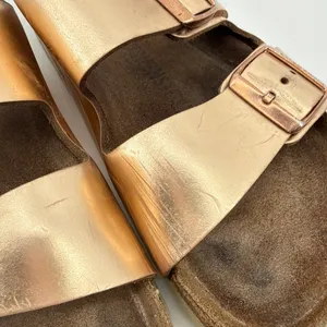 Birkenstock Arizona Metallic Copper Rose Gold Sandals Womens 38 US 7 7.5 Boho thumbnail 3