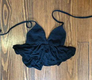 cute black halter top thumbnail 1