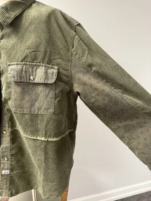 Vintage Havana Bandana & Corduroy Button-Up Top thumbnail 5