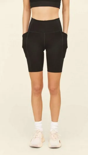 💕GIRLFRIEND COLLECTIVE💕 High Rise Pocket Bike Short ~ Black Large L NWT thumbnail 1
