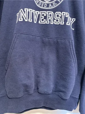 Vintage Cornell University Hoodie SzS Navy Blue Jerzees logo Spellout Streetwear thumbnail 8