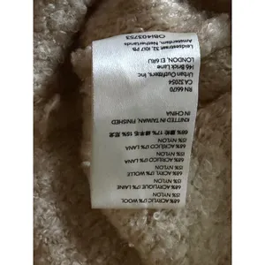 Free People Boucle Knit Cropped Sweater Vest Tan Beige Wool Blend‎ Small thumbnail 5