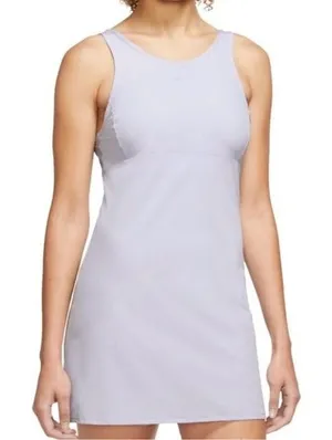 Nike Bliss Luxe Training Dress Lilac Purple Medium M Tennis Built-In Shorts thumbnail 1