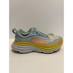 HOKA One One Bondi 8 Womens 7B Yellow Running Shoes Cushioned Athletic Sneakers thumbnail 4