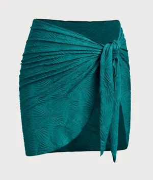 Berlook Dark Green Jacquard Cover-up Skirt thumbnail 1