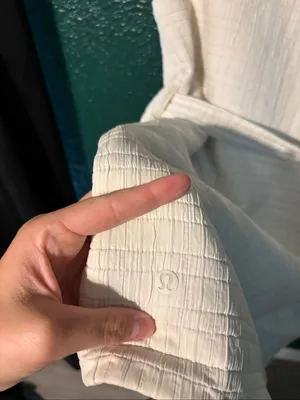 Lululemon Vest Women's 10 White Ivory Serene Travels Belt Textured Oversized Fit thumbnail 4