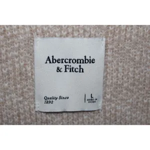 Abercrombie & Fitch Beige White Knit Sleeveless V-Neck Sweater Vest Size Large L thumbnail 3